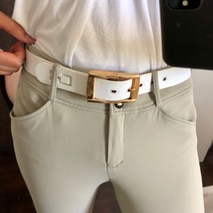 White & tropical print C4 Belt